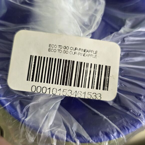 Tupperware ECO To Go Travel Cup Tumbler 16oz Purple Pineapple Sippy New - Picture 5 of 8